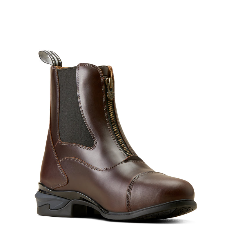 Devon Zip Womens Waxed Chocolate