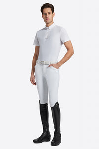 RG Men´s Jersey S/S Competition Zip Polo Vit