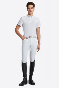 RG Men´s Jersey S/S Competition Zip Polo Vit