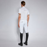 Ct Tech Mens Piquet S/S Competition Button Polo Vit