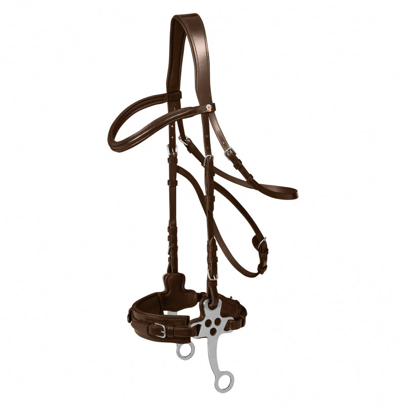 Hackamore Bridle X-Line Brun