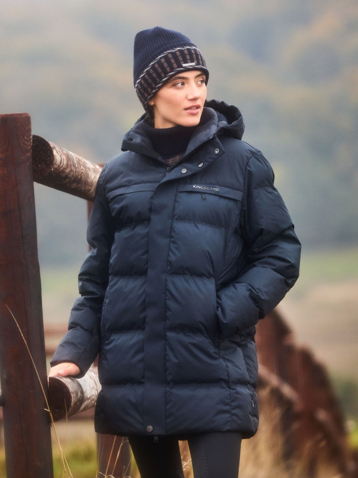 KLAiki Ladies Padded Parka Navy