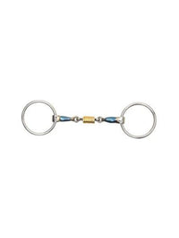 Blue Alloy Loose Ring With Roller Link
