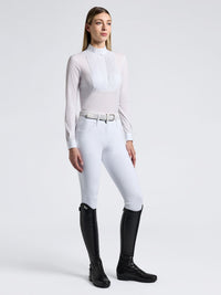 CT Pleated Bib Jersey Long Sleeve Competition Shirt Vit
