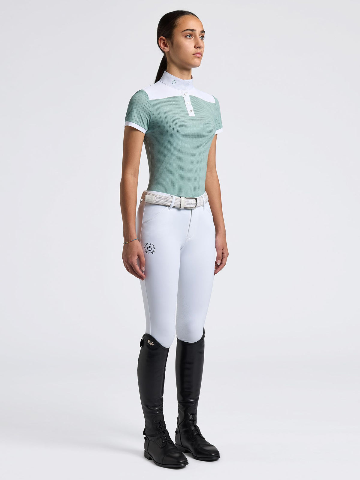 CT Young Perforated Jersey Inserts Competition Shirt Light Teal Green