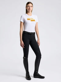 CT Cotton T-Shirt With Embroidery Logo Vit