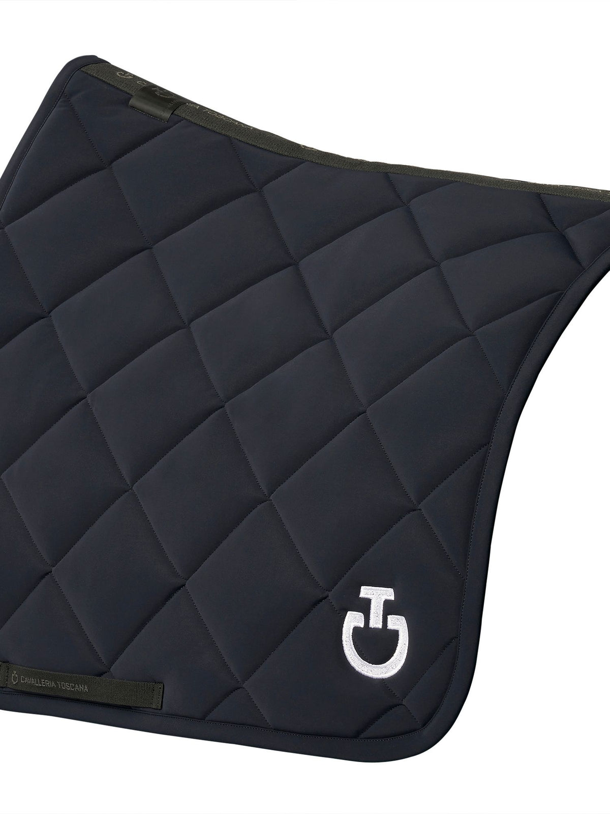 Diamond Quilted Jersey Dressage Saddle Pad CT Dark Blue