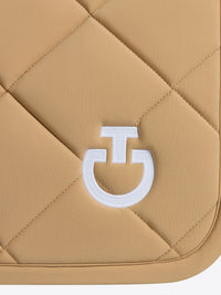 Diamond Quilted Jersey Dressage Saddle Pad CT Tan