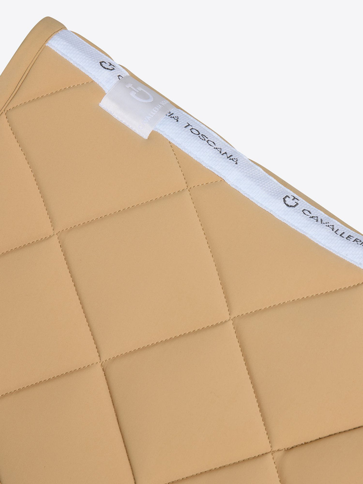 Diamond Quilted Jersey Dressage Saddle Pad CT Tan