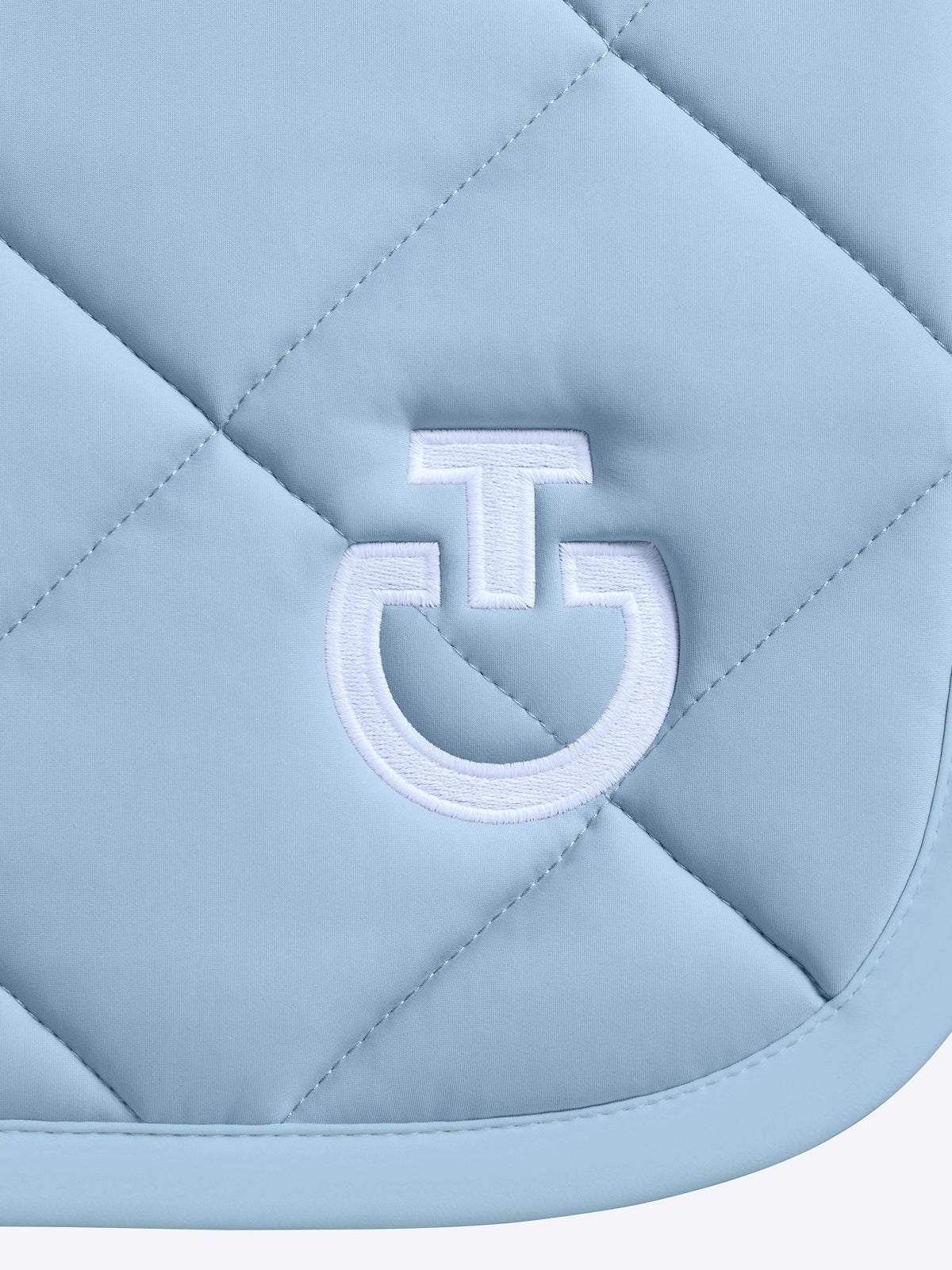 Diamond Quilted Jersey Dressage Saddle Pad CT Blue Fog