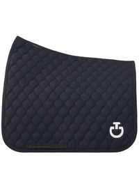 Circular Quilted Jersey Dressage Saddle Pad CT Navy