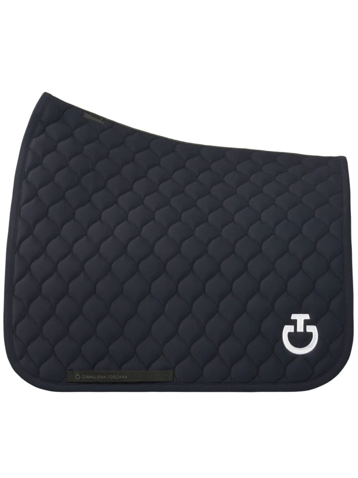 Circular Quilted Jersey Dressage Saddle Pad CT Navy