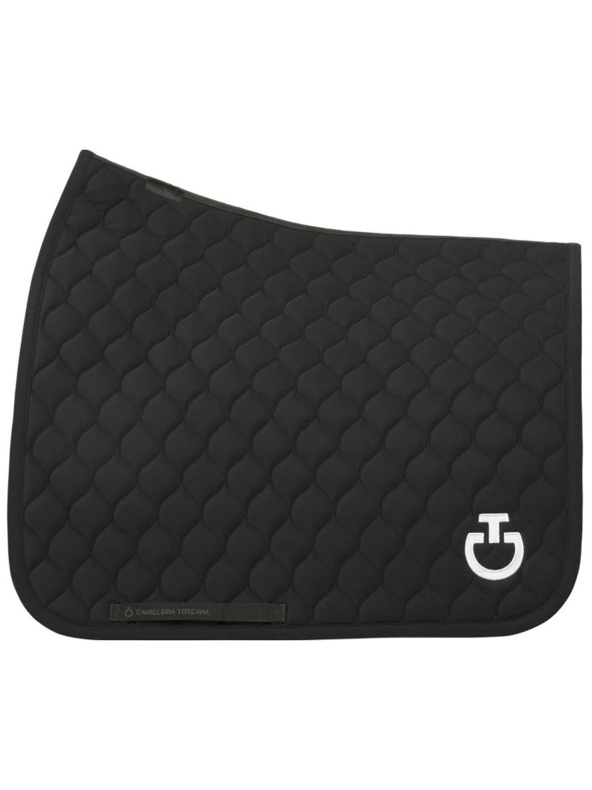 Circular Quilted Dressage Saddle Pad CT Svart