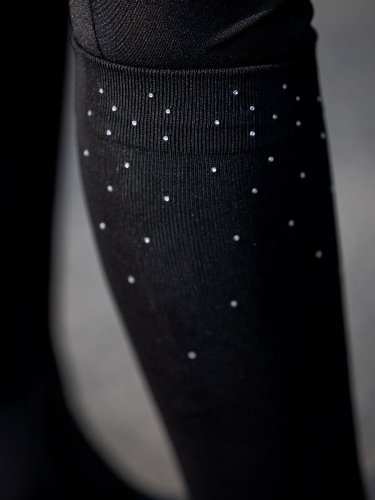 Ridstrumpor Rhinestone Svart