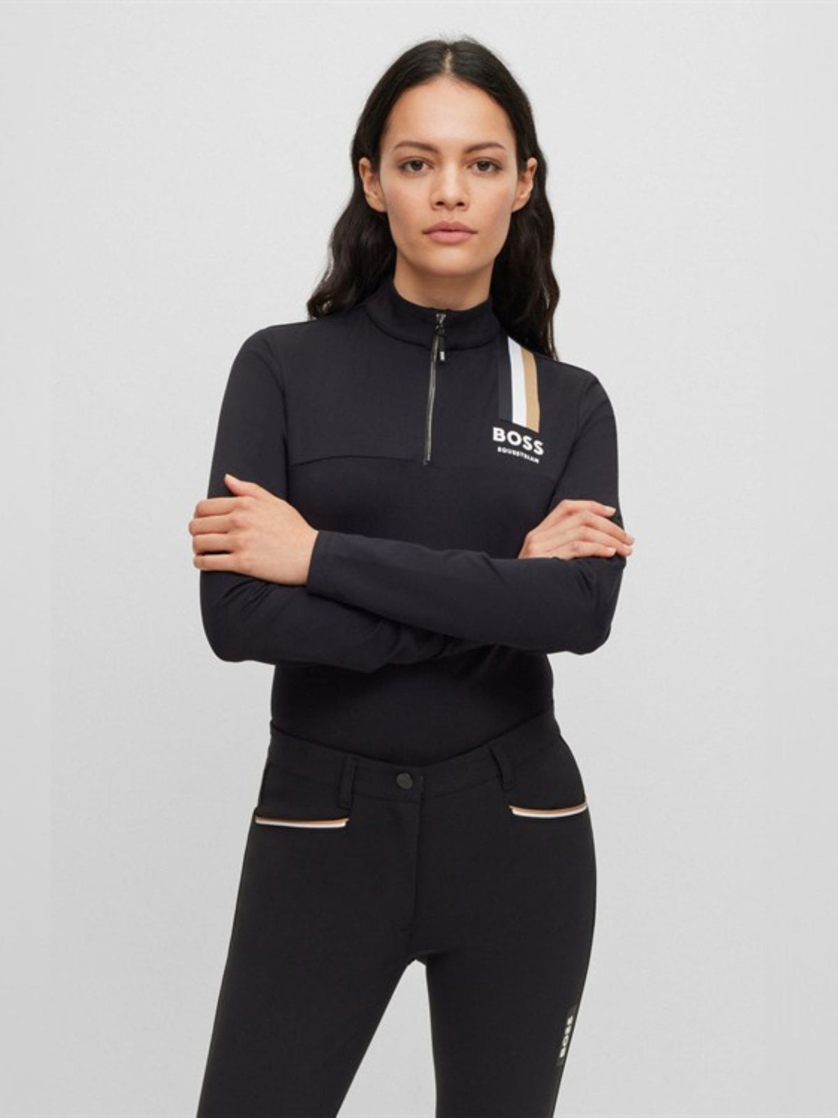 Lia Signature Stripe Training Shirt Svart