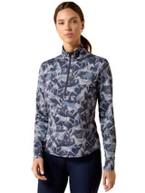 Lunaveil Womens 1/2 Zip Baselayer Polar Coincide Print