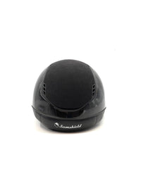 Ridhjälm Miss Shield 2.0 Glossy Alcantara Top Pearl Drop FB Svart