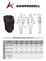 Ryggskydd Ballistic Flex Fit Slim Svart/Bordeaux
