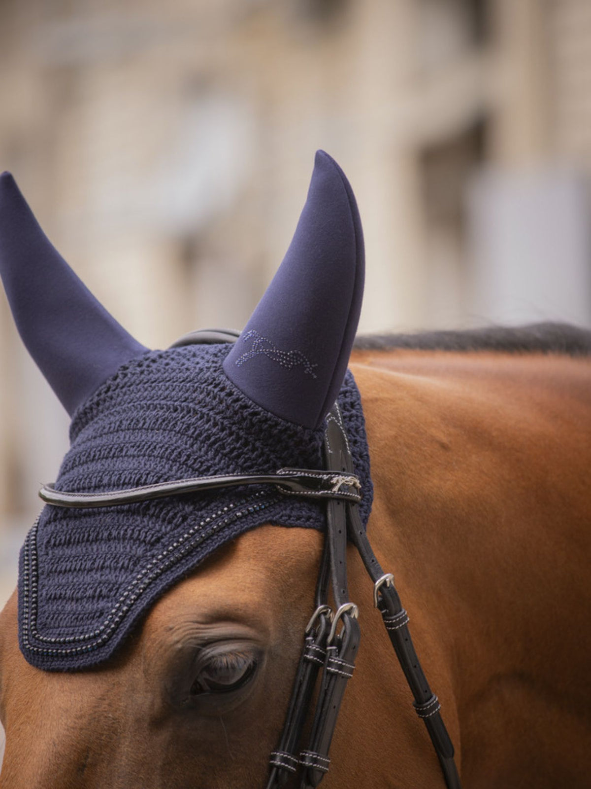 Soundless Flymask Strass Navy