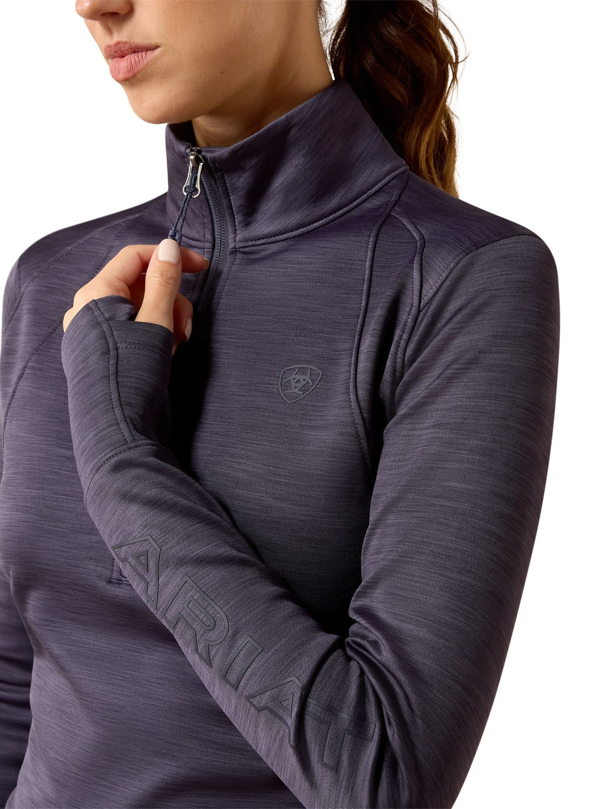 Team EQ Womens 1/2 Zip Pullover Odyssey Grey