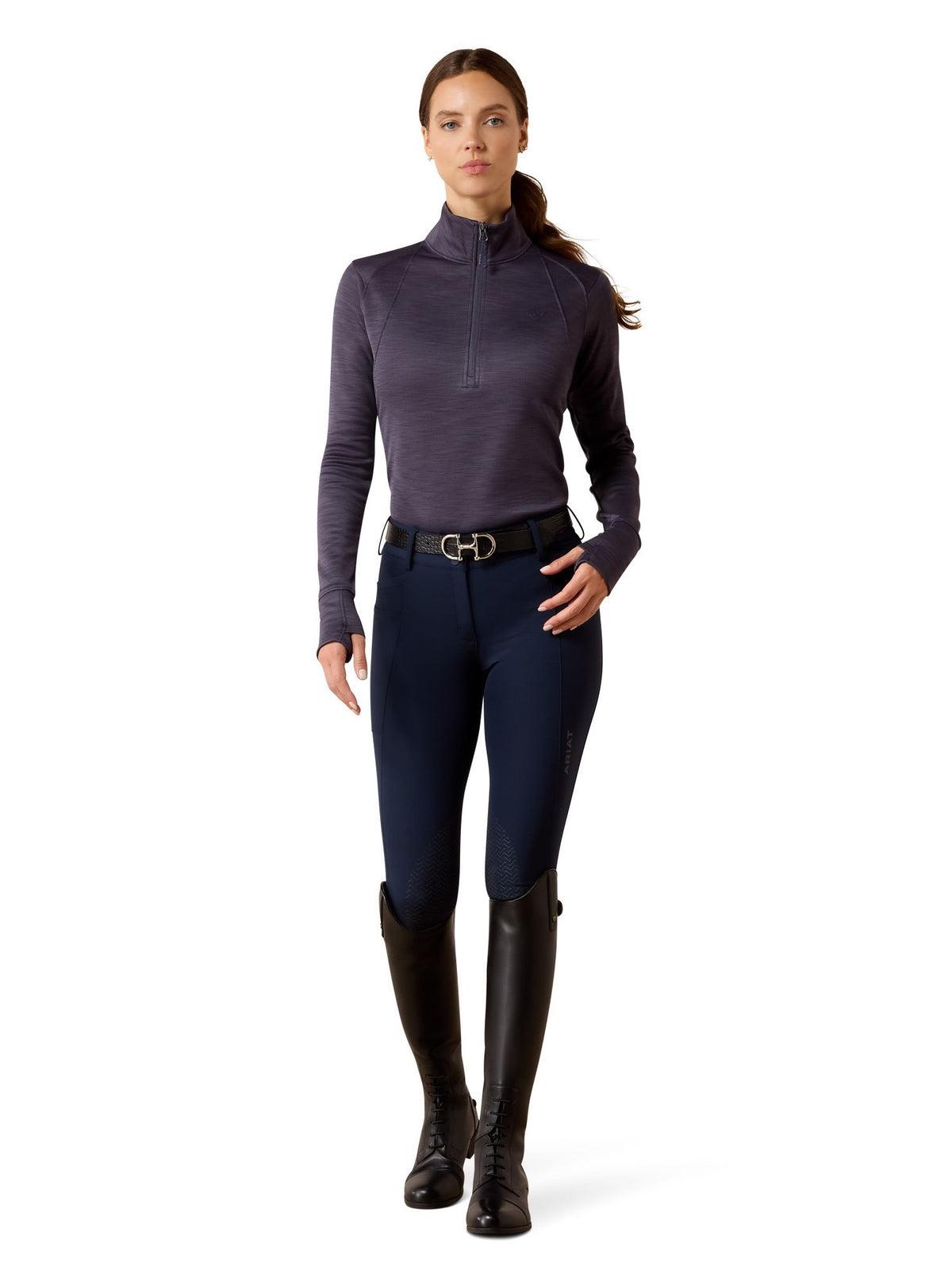 Team EQ Womens 1/2 Zip Pullover Odyssey Grey