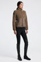 Teddy Bear Fleece + Nylon Zip Up Walnut