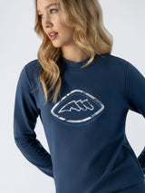 Eben Womens Crewneck Sweatshirt Dark Denim