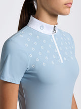 CT Girls Logo Print Short Sleeve Competition Shirt Blue Fog