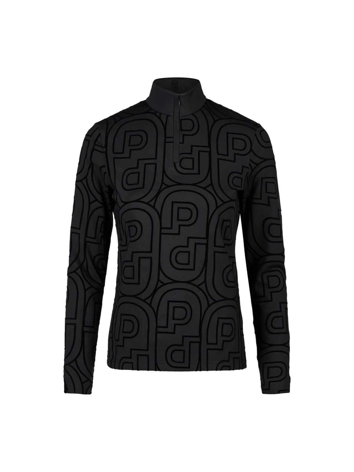 Funktionströja Zip Shirt Svart
