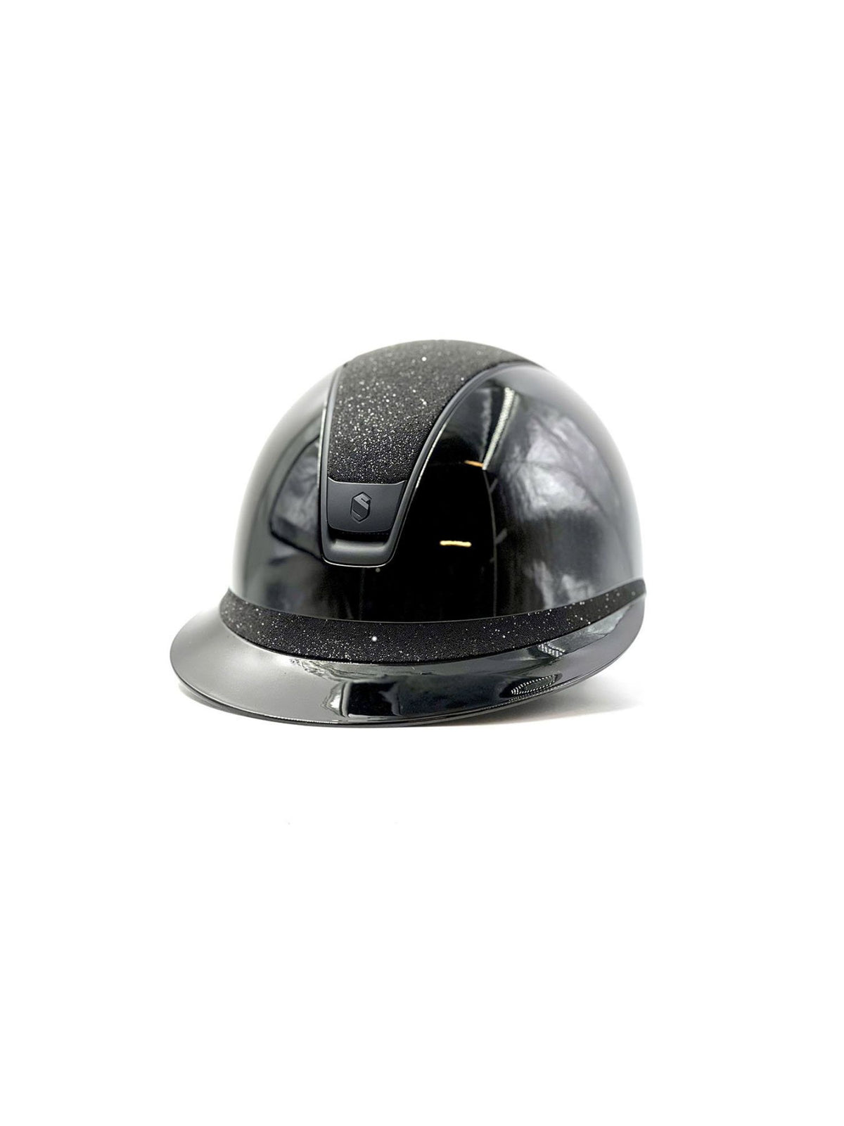 Ridhjälm Miss Shield 2.0 Glossy Crystal Fabric Matt Trim Svart